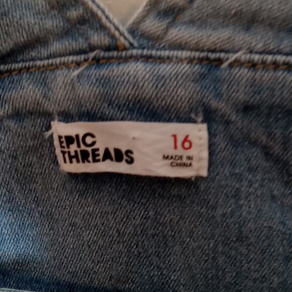 Epic Threads Girls Overall shorts Size 16 with Butterflies. Plus, Atleisure Cute - Picture 2 of 9